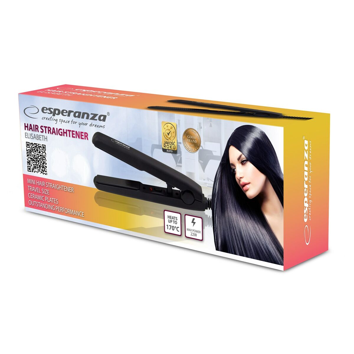 Rettetang Esperanza EBP008 Svart 22 W